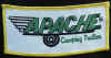 Close up of Apache badge